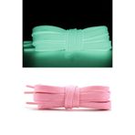 Hapshoe Fosforlu Neon Pembe 1 cm Kalınlığında 1 Çift Yassı Spor Ayakkabı Bağcığı