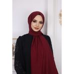 HAR-UM Ticaret Tesettür Kadın Bambu Kraş Şal Bordo