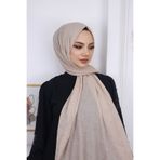 HAR-UM Ticaret Tesettür Kadın Bambu Kraş Şal Vizon