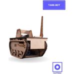 Haraketli Ahşap Oyuncak Tank | Kendin Yap Ahşap Oyuncak | Stem-A Eğitim Seti | Tank-Bot - Renkli