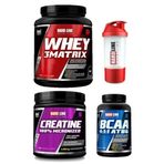 hard line nutrition Hardline Whey 3Matrix 908 Gr Çikolata + Kreatin 300 Gr + BCAA 4:1:1 Atb6 120 Tablet + Shaker