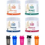 Hard Pump Multi Set- Bcaa Pro 4:1:1 -Creatin Monohydrate - L Carnetine - L Arginine Akg + Shaker