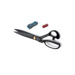 Hard Steel Terzi Makası 10 İnç 25cm Paslanmaz Çelik Somunlu Siyah Saplı Kumaş Makası HS-10