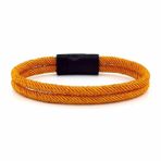 HARDAL SARI İKİ SIRALI METAL MIKNATISLI ERKEK BİLEKLİK M013B