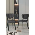Hardalım Consept Babyface Kumaş Sandalye Mutfak Sandalyesi Salon Sandalyesi Cafe Sandalyesi 6 Adet Gri