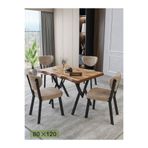 Hardalım Consept Eylül 80x120 MDF Kütük Mutfak Masası Takımı Salon Takımı Yemek Odası Takımı