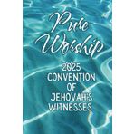 HARDCOVER Pure Worship 2025 JW Regional Special Convention Notebook for Jehovah's Witnesses, Crystal Water Edition