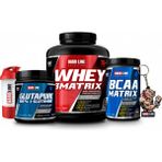 Hardline Nutrition 2300GR Çikolata Bcaa Matrix Tropikal 630GR Glutapure 300GR Shaker