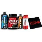 Hardline Nutrition Vmax Protein Çikolata 908 G + L Karnitnitin Thermo 1000 ml + Mct Oil 500 ml + Shaker + Havlu - Elma