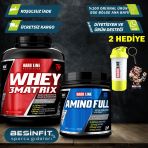 Hardline Whey 3 Matrix 2300 Gr Protein Tozu + Amino Full 300 Tablet