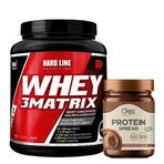 Hardline Whey 3 Matrix 908 Gr + Clean Powders Protein Spread Çikolata Kombinasyonu Aromasiz