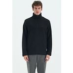 Hardy Siyah Standart Kalıp Polar Erkek Sweatshirt - 88299