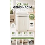 Hareket Sensörlü Büyük 20L Çöp Kovası UV Işıklı