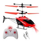 Hareket Sensörlü Kumandalı Şarjlı Helikopter - Oyuncak Helikopter - Kırmızı
