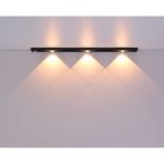 Hareket Sensörlü Ledli Gece Lambası, Parlaklık Ayarı Yapılabilir, 3000K-6000K, 3 Mod, Kablosuz, Merdiven Aydınlatması, USB Şarj Edilebilir Işık, LED Manyetik Lamba (Cata - Bella - Siyah 40 Cm)