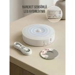 Hareket Sensörlü Yuvarlak Led Aydınlatma & Usb Şarjlı Pratik Gece Lambası (8 Cm)