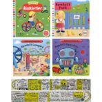 Hareketli Bisikletler + Park + Lunapark + Oyuncaklar 4'lü Set + Mat. Öğreten Cetvel