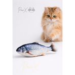 Hareketli Dans Eden Balık Catnipli Şarjlı Peluş Kedi Oyuncağı Büyük Boy 30 Cm