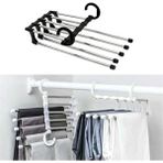 Hareketli Dolap Içi Pantolon Kravat Şal Askı Sistemi Düzenleyici Katmanlı Askılık Organizer Hanger - Abanoz