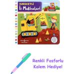 Hareketli Iş Makineleri + Renkli Fosforlu Kalem