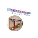 Hareketli Kanca Dolap İçi Askılık 10 Kancalı 30 Cm Askı Mutfak Banyo Sütyen Kemer Takı Çanta Askısı