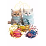 Hareketli Kedi Oyuncağı Kafesli Tüylü Peluş Fare Kafes Yavru Kedi Oyuncak