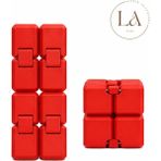 Hareketli Stres Küpü Infinity Cube – Katlanabilir Anti Stres Oyuncak | 3D Baskı Sonsuz Küp | Kırmızı