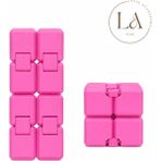 Hareketli Stres Küpü Infinity Cube – Katlanabilir Anti Stres Oyuncak | 3D Baskı Sonsuz Küp | Pembe