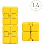 Hareketli Stres Küpü Infinity Cube – Katlanabilir Anti Stres Oyuncak | 3D Baskı Sonsuz Küp | Sarı