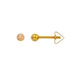 Harem Altın 3 Mm Vidalı Top Küpe Kp097