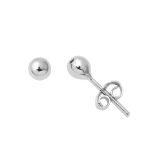 Harem Altın 4 Mm 14 Ayar Altın Beyaz Top Küpe Kp098