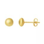 Harem Altın 6 Mm Yassı 14 Ayar Altın Top Küpe Kp110