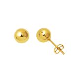Harem Altın 7 Mm 14 Ayar Altın Top Küpe Kp113