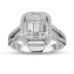 Harem Altın B16 0.85 Ct Baget Pırlanta Yüzük