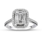 Harem Altın B17 0.72 Ct Baget Pırlanta Yüzük