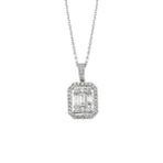 Harem Altın BP4 0.75 ct F Renk Pırlanta Baget Kolye