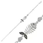 Harem Altın BR0460173 Kalpli Balık Gümüş Kadın Bileklik