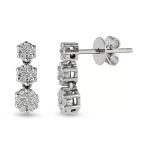 Harem Altın CORK8 1.18 ct Coronet Pırlanta Küpe