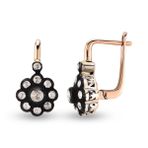 Harem Altın EK13 0.39 ct Elmas Zümrüt Pırlanta Küpe