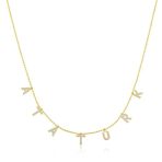 Harem Altın Gümüş Gold Atatürk Yazılı Bayan Kolye
