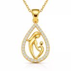 Harem Altın Gümüş Gold Damla Anne Çocuk Kolyesi