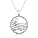 Harem Altın Gümüş Müzik Temalı Kadın Kolye
