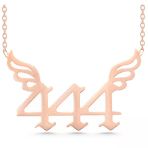 Harem Altın Gümüş Rose 444 Melek Sayısı Kadın Kolye