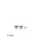 Harem Altın Gümüş Top - 3 mm Küpe