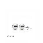 Harem Altın Gümüş Top - 4 mm Küpe