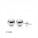 Harem Altın Gümüş Top - 6 mm Küpe