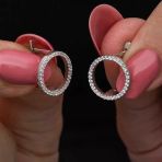 Harem Altın Gümüş Yuvarlak Kadın Küpe