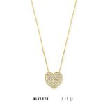 Harem Altın KLY1078 14 Ayar Altın Taşlı Kalp Kolye