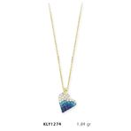 Harem Altın KLY1274 14 Ayar Altın Mavi Kalp Kolye
