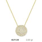 Harem Altın KLY128 14 Ayar Altın Taşlı Daire Kolye